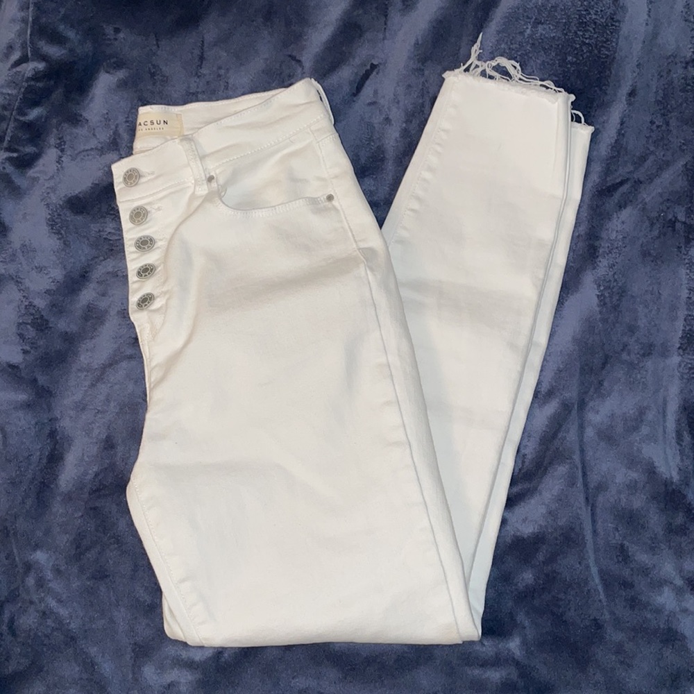 PACSUN NWOT White High-Rise Ankle Jegging, Size 28